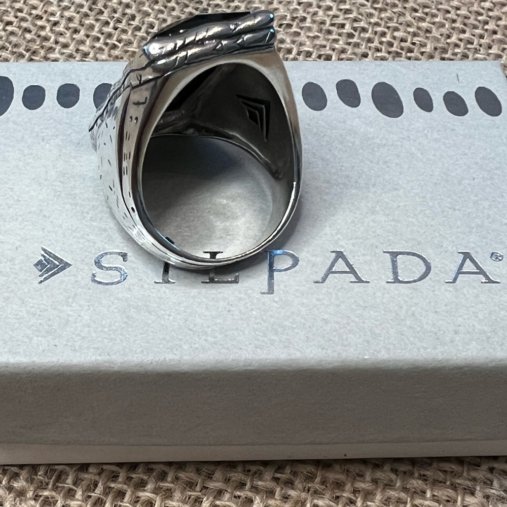 Gorgeous Silpada Bold Statement Ring Black Tie On… - image 3